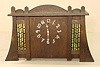 Gilbert No. 2001 Normandy Chimes Mission oak clock: