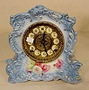 Gilbert No. 438 floral decorated china case clock: 