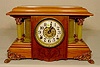 Seth Thomas adamantine & column mantle clock.