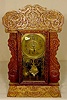 New Haven oak parlor clock with alarm. 
