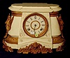 Ansonia Pompeii iron case mantle clock: