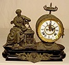 Ansonia Newton statue clock: 