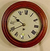 Round walnut gallery clock: 