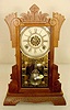 Waterbury walnut shelf clock with alarm: 