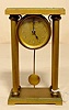 Lux 4 column desk clock: nice original finish metal clock.