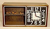 Blue neon action advertising clocks: