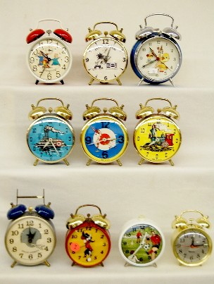1960's-1990's Group of 10 Alarm Clocks — Antique Clocks Price Guide