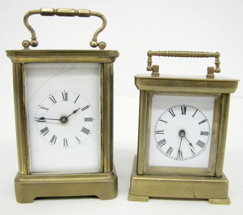 2 Antique Porcelain Dial Carriage Clocks — Antique Clocks Price Guide