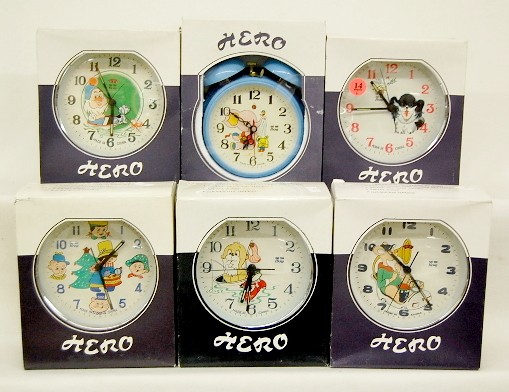6 Hero Comic Character and Animal Alarm Clocks — Antique Clocks Price Guide