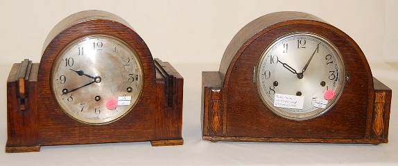 2 Oak Westminster Chimes Mantle Clocks — Antique Clocks Price Guide