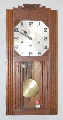 Oak Westminster Chimes Art Deco Box Clock — Antique Clocks Price Guide