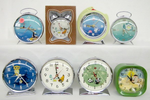 8 Chinese Animated Alarm Clocks w/Animals — Antique Clocks Price Guide
