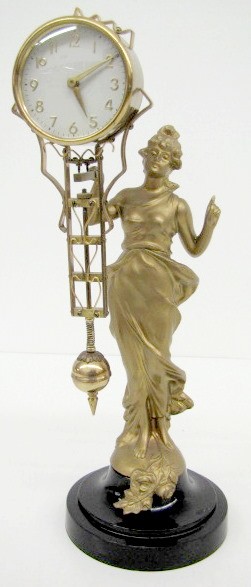 Japan Diana Figural Mystery Clock — Antique Clocks Price Guide