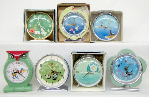 7 Chinese Animated Alarm Clocks w/Animals — Antique Clocks Price Guide
