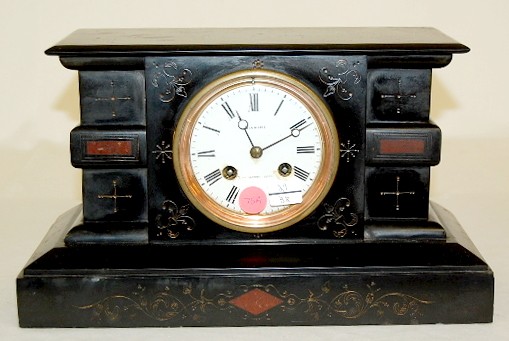 Signed French Marble Mantle Clock — Antique Clocks Price Guide