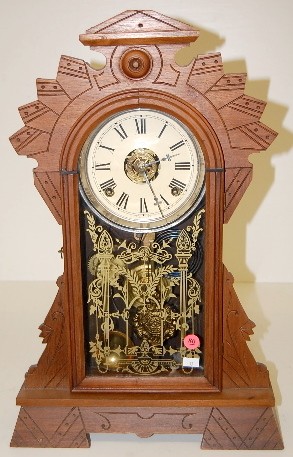 Walnut Kroeber Kitchen Clock w/Alarm — Antique Clocks Price Guide