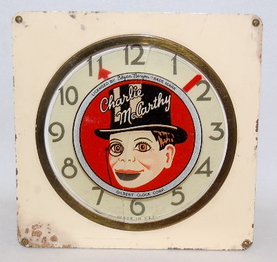 Gilbert Clock Charlie McCarthy Alarm Clock — Antique Clocks Price Guide