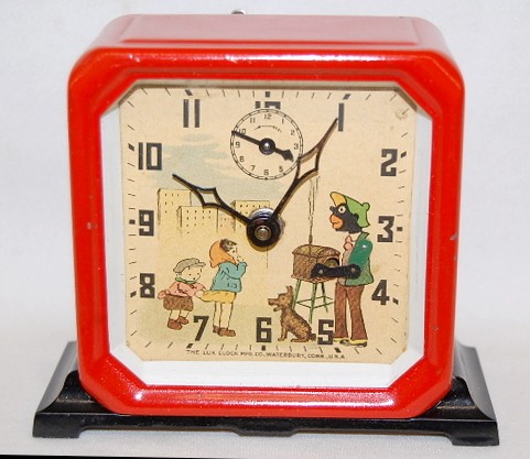 Lux Animated Cartoon Alarm Clock — Antique Clocks Price Guide