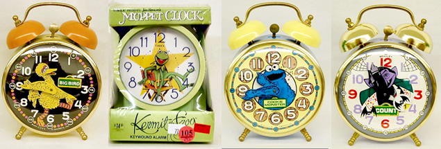 Group of 4 Sesame Street Alarm Clocks — Antique Clocks Price Guide