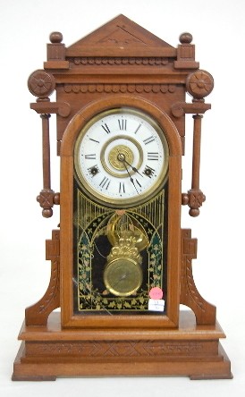 Victorian Walnut Kitchen Clock w/ Alarm — Antique Clocks Price Guide