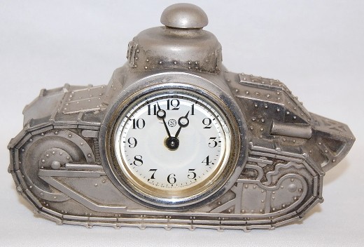 Seiko Metal Figural Tank Clock — Antique Clocks Price Guide