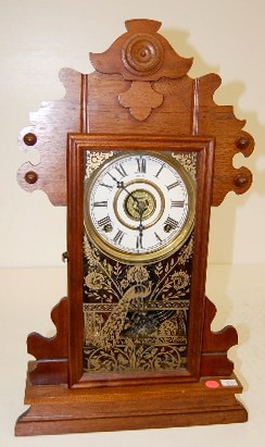 Antique Walnut Kitchen Clock w/ Alarm — Antique Clocks Price Guide