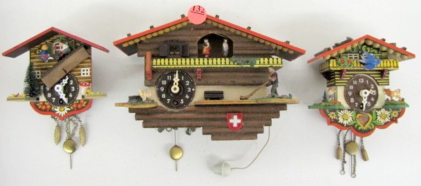 3 German and Swiss Musical Cottage Pendulettes — Antique Clocks Price Guide