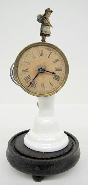 Terry Clock Co. Porcelain Post Clock w/Dome — Antique Clocks Price Guide