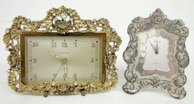 2 Ornate Framed Keywind Alarm Clocks — Antique Clocks Price Guide