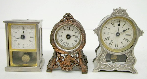3 Antique Mini Pendulettes: Ansonia, Yale and Other — Antique Clocks Price Guide