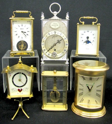 6 German and Japan Metal Novelty Clocks — Antique Clocks Price Guide