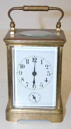 French Carriage Clock Monogrammed Case — Antique Clocks Price Guide