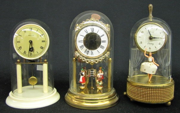 3 Miniature Dome Clocks, Schmid, England — Antique Clocks Price Guide