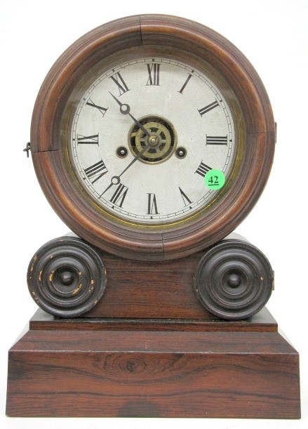 Ingraham 8 Day Round Face Shelf Clock w/Alarm — Antique Clocks Price Guide