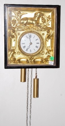 Black Forest Dog Picture Frame Clock — Antique Clocks Price Guide