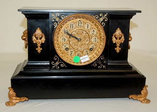 Ansonia Ornate Iron Case Mantle Clock — Antique Clocks Price Guide