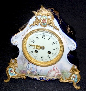 Marti French Porcelain Clock — Antique Clocks Price Guide