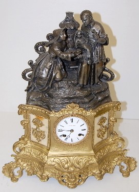 Japy Freres St. Vincent De Paul Statue Clock — Antique Clocks Price Guide