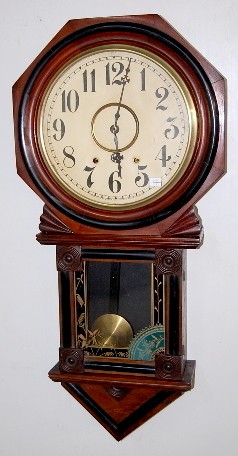New Haven Long Drop Wall Regulator Clock — Antique Clocks Price Guide