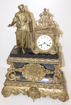 Signed Vincenti Bronze Statue Clock — Antique Clocks Price Guide