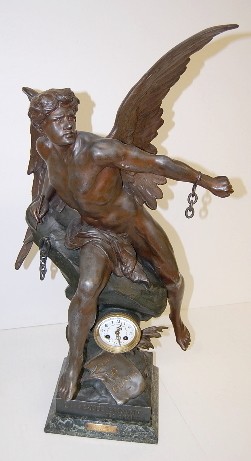 Prometheus Unbound French Statue Clock — Antique Clocks Price Guide