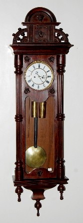2 Wt. Floral Carved Vienna Regulator Clock — Antique Clocks Price Guide