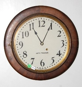 Seth Thomas Round Gallery Clock — Antique Clocks Price Guide