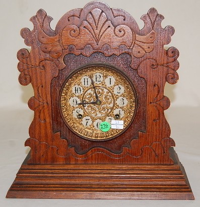 Ansonia "Penton" Oak Carved Cabinet Clock — Antique Clocks Price Guide