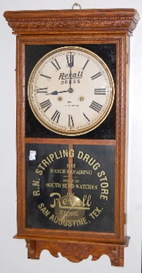 Rexall Drugs Oak Store Regulator Clock — Antique Clocks Price Guide