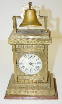 Gilbert Brass Bell Top Alarm Clock — Antique Clocks Price Guide