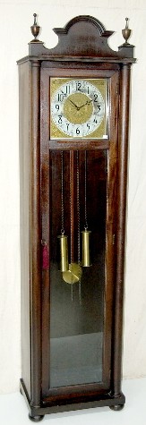 Colonial Formal Mahogany 2 Wt. Tall Case Clock — Antique Clocks Price Guide
