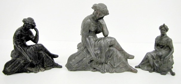 3 Female Clock Antique Statues — Antique Clocks Price Guide