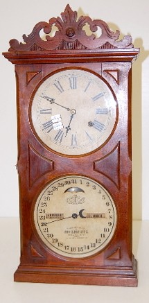 Ithaca No. 10 Walnut Calendar Clock — Antique Clocks Price Guide