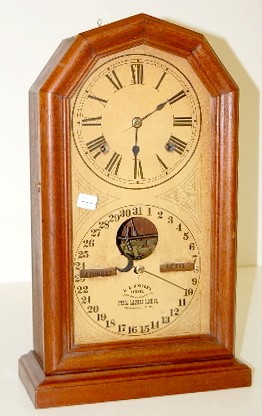 Ithaca Walnut Calendar Shelf Clock — Antique Clocks Price Guide